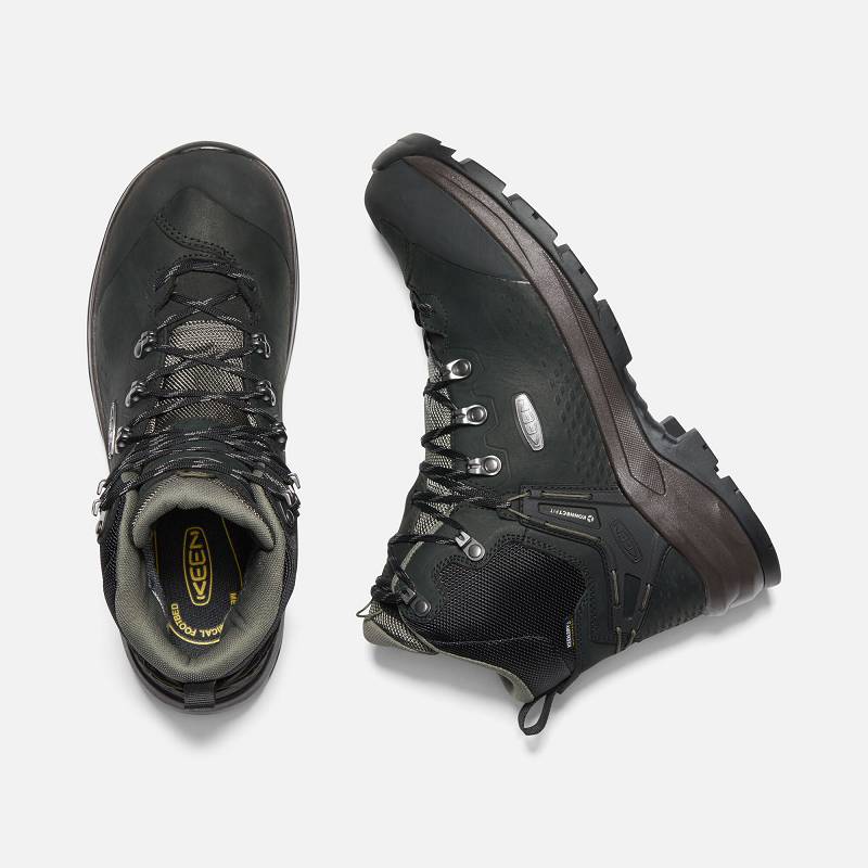 Keen Wild Sky Waterproof Wanderstiefel Herren DE-54086 Black/Dusty Olive - Keen Herrenschuhe Schwarz